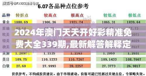 2024年澳门天天开好彩精准免费大全339期,最新解答解释定义_粉丝版84.851-6