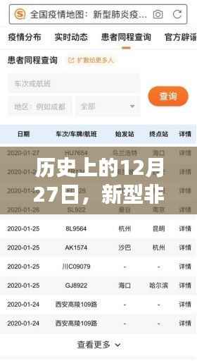 历史上的新型非典疫情实时记录,聚焦12月27日