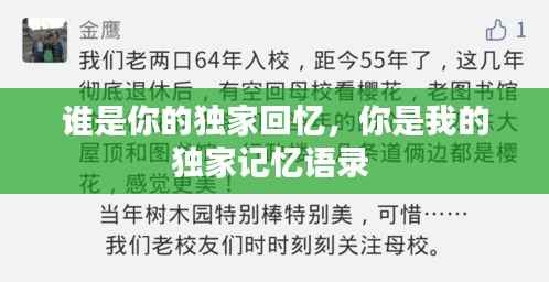 谁是你的独家回忆,你是我的独家记忆语录